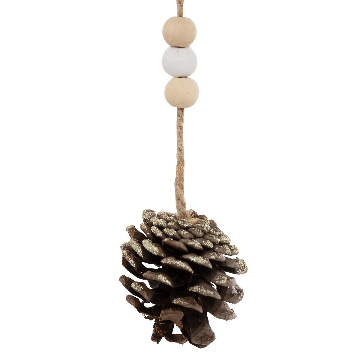Adorno navide&ntilde;o seta y pi&ntilde;as 33cm 
