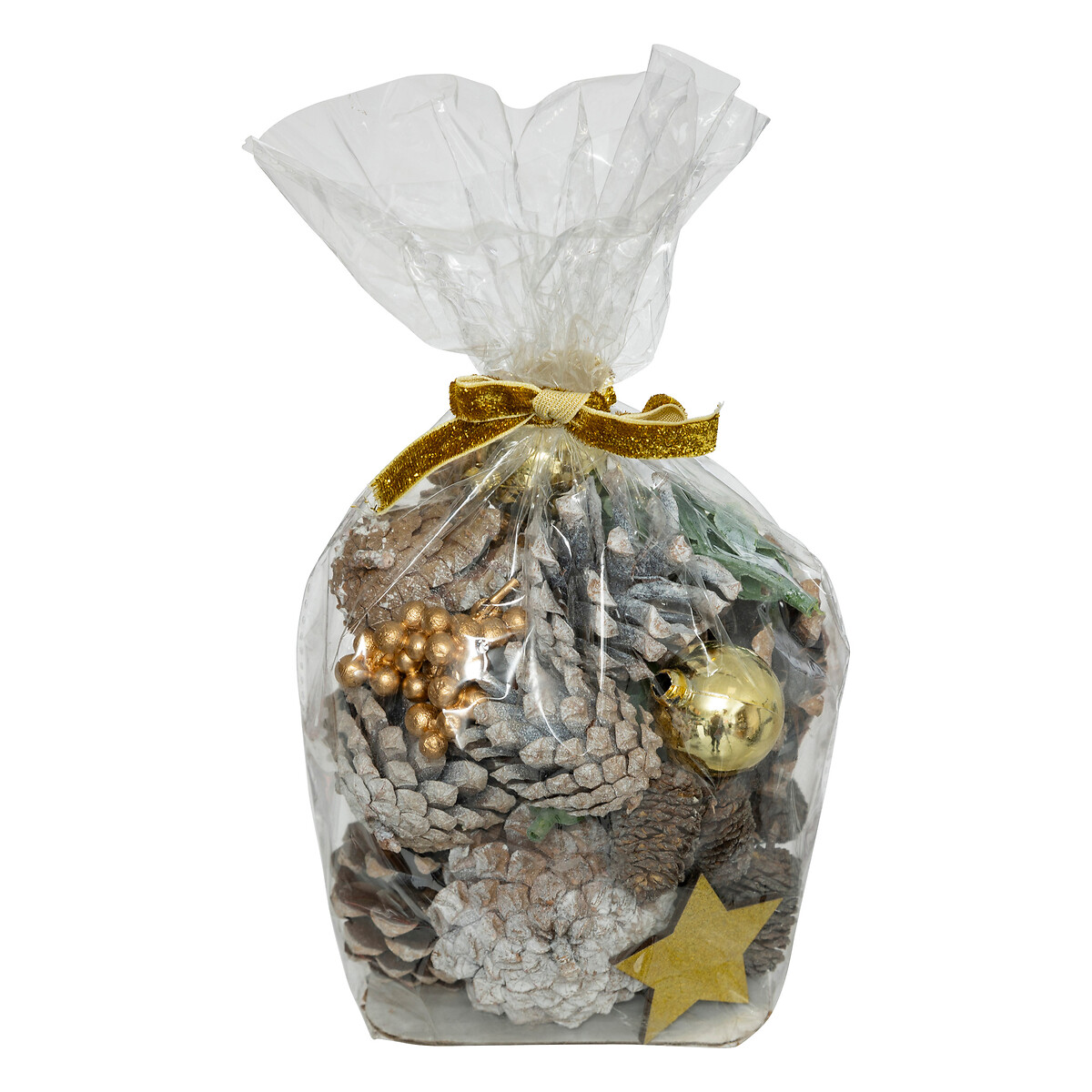 Decoraci&oacute;n navide&ntilde;a marr&oacute;n y dorado