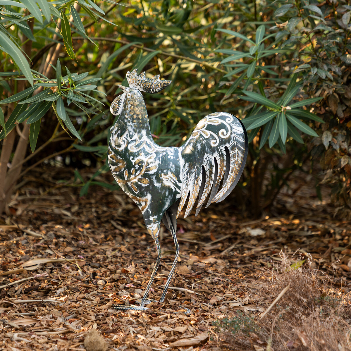 Gallo decorativo CONOR de metal 54cm