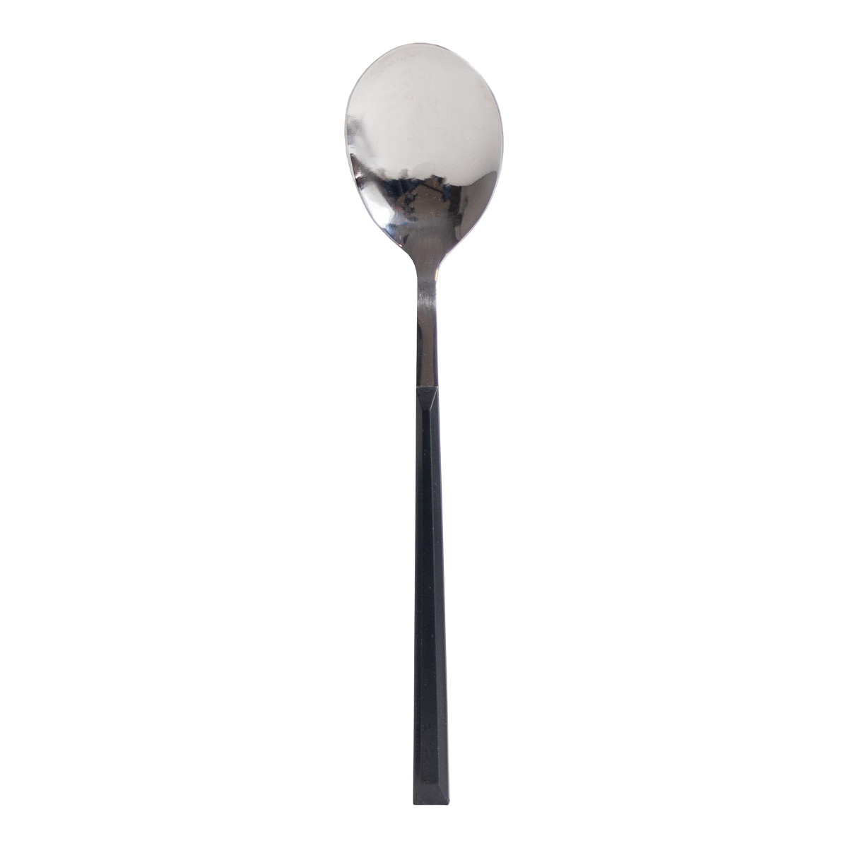 Cuchara  de mesa LUNE inox con mango negro