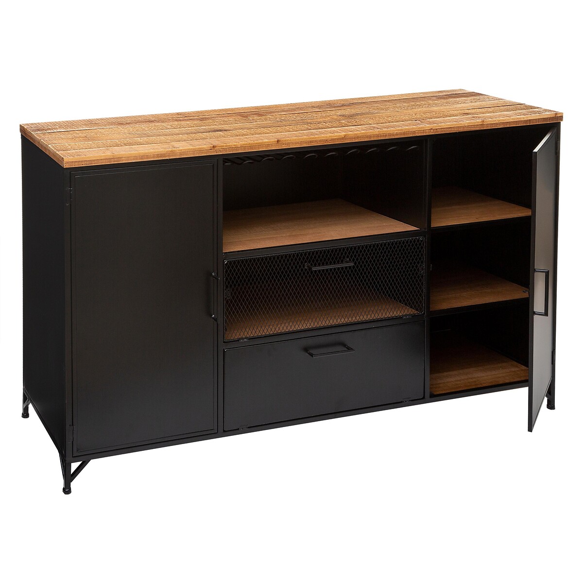 Aparador Cierna Preto 85x42,5x140cm