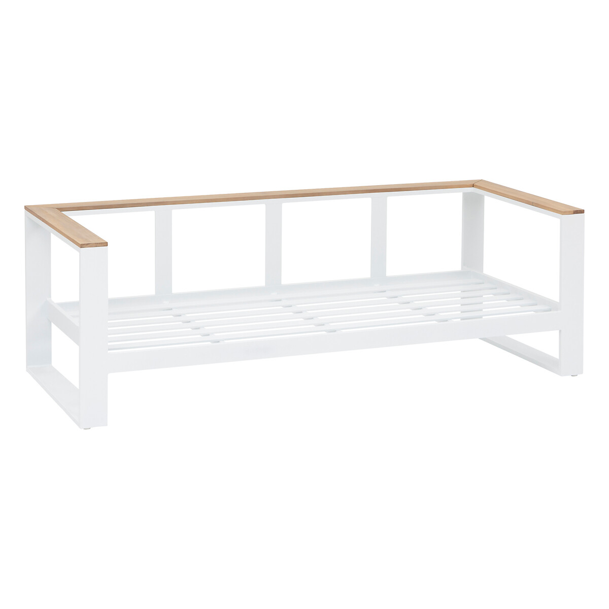 Juego de jardín EMPERIA blanco de madera acacia