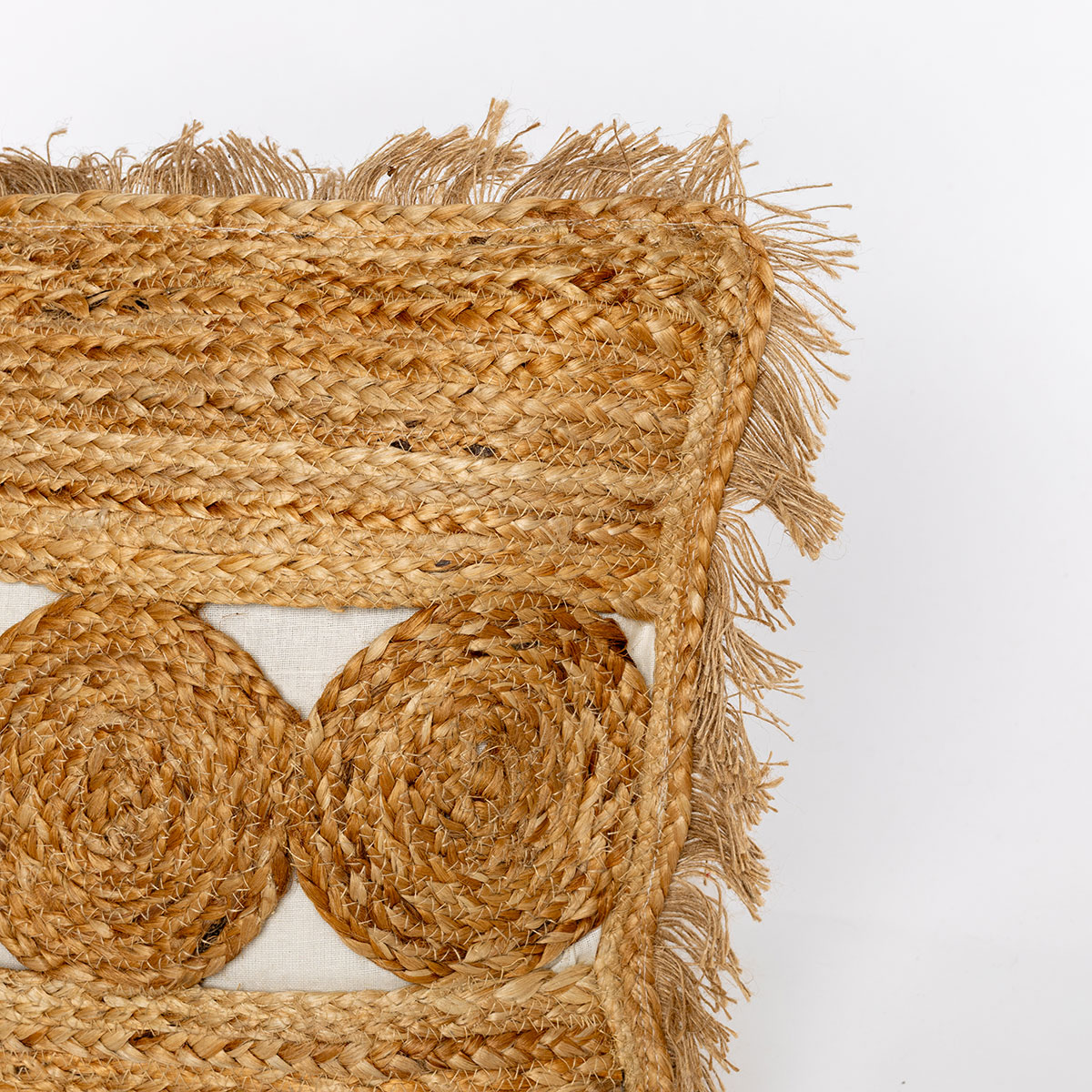 Cojín DIMELO beige de algodón 45x45cm