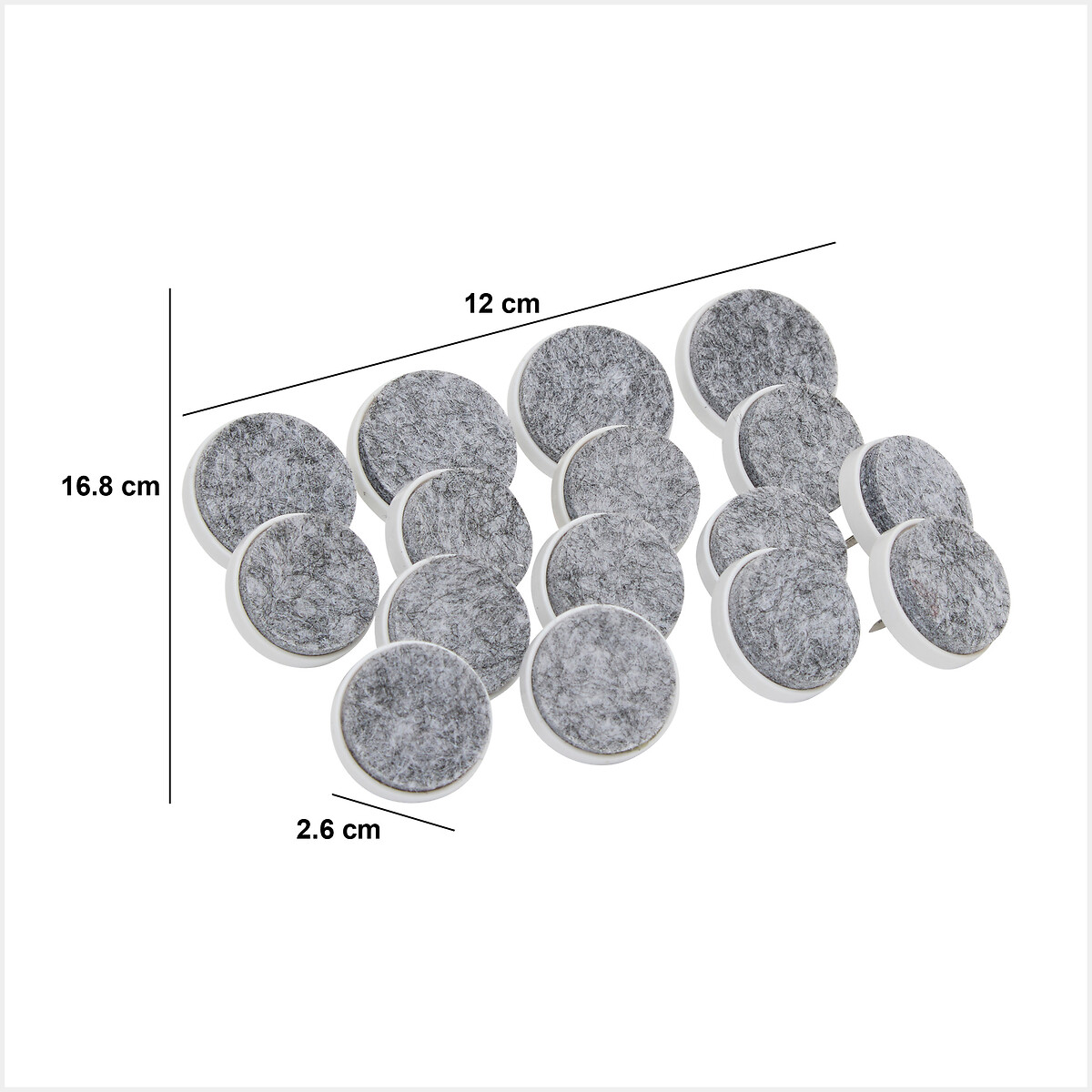 Kit de 16 protectores de suelo gris