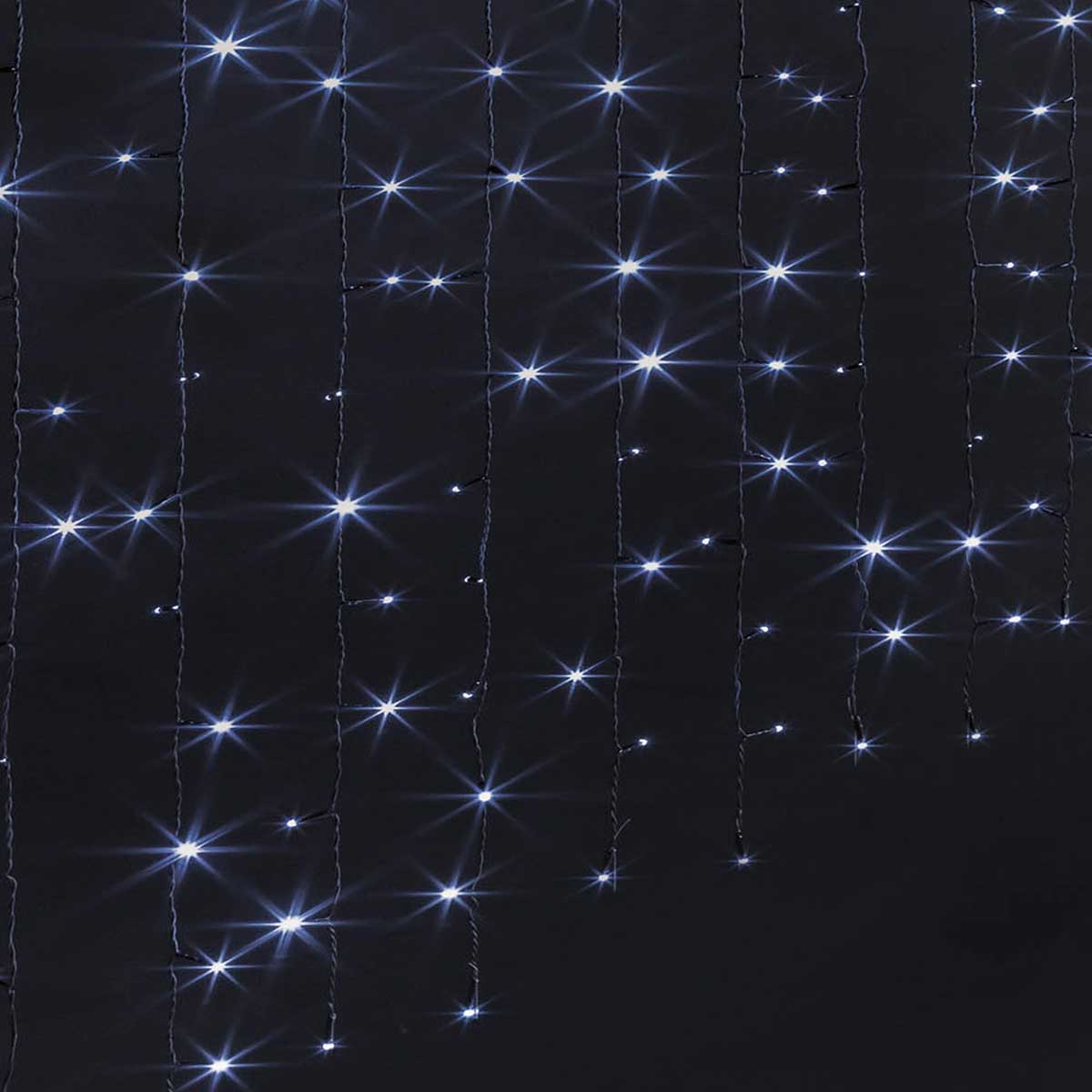 Cortina Luminosa De Natal Branco Frio 150 LEDs