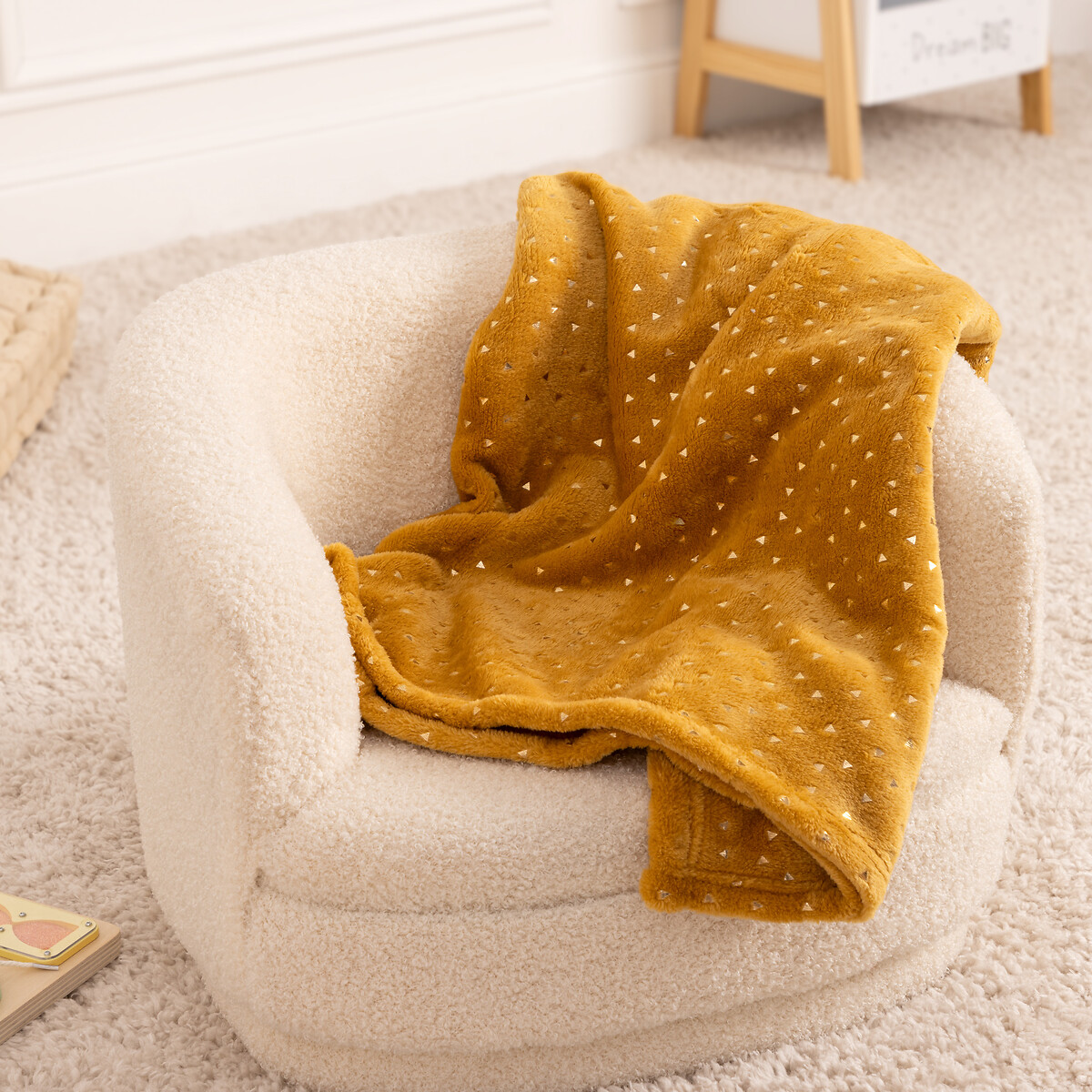 Manta Berlingot Ocre 75x100Cm