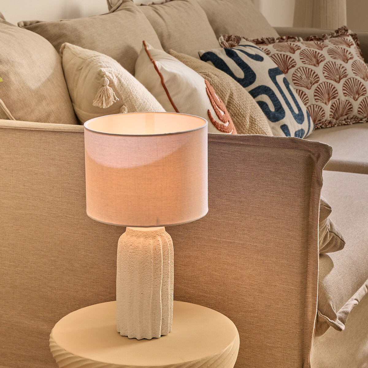 L&aacute;mpara de mesa blanca 36 cm