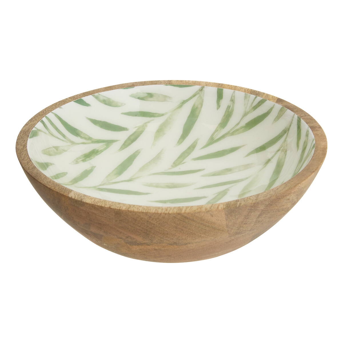 Ensaladera INAYA verde de madera de mango 25cm
