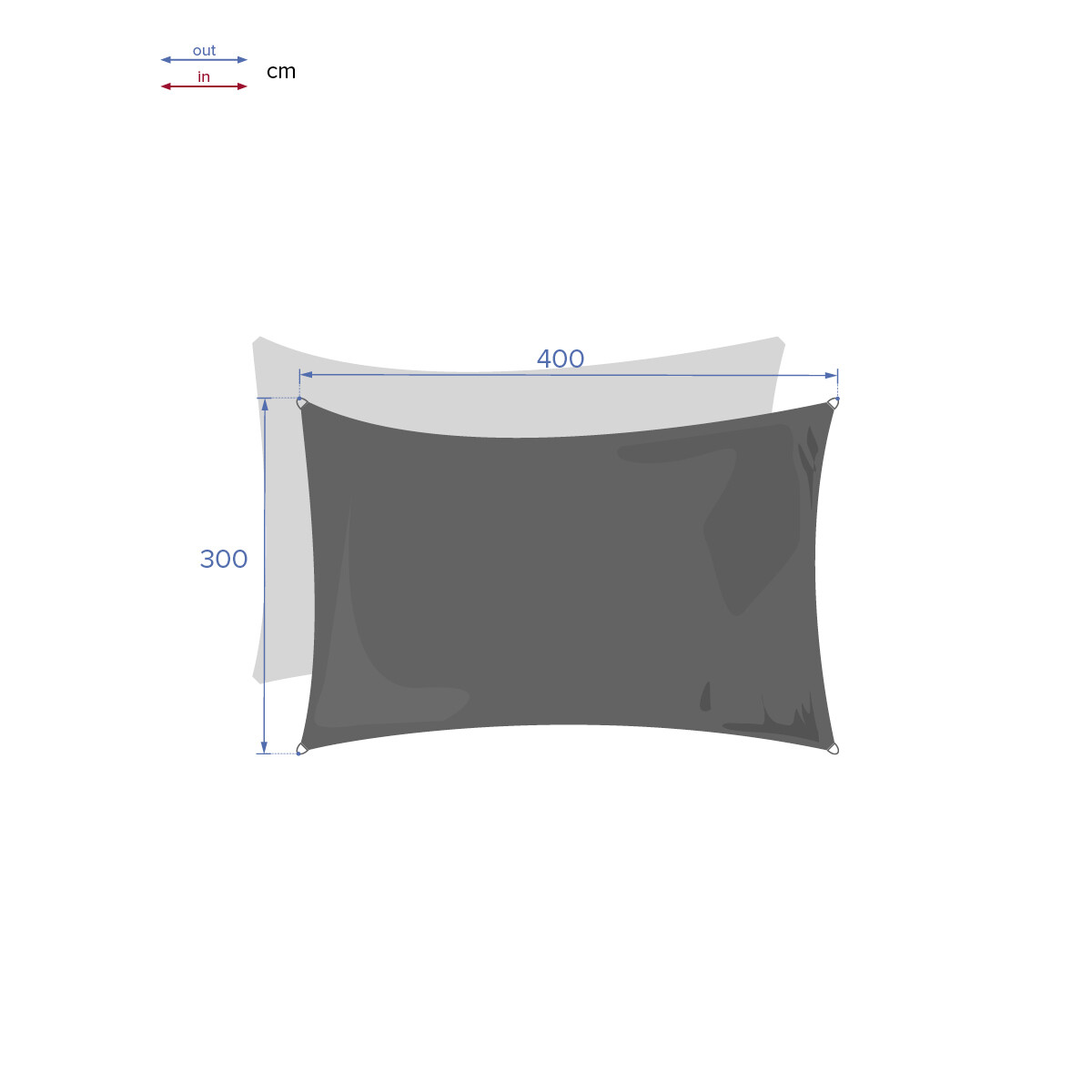 Toldo solar CURACAO gris pardo 3x4m