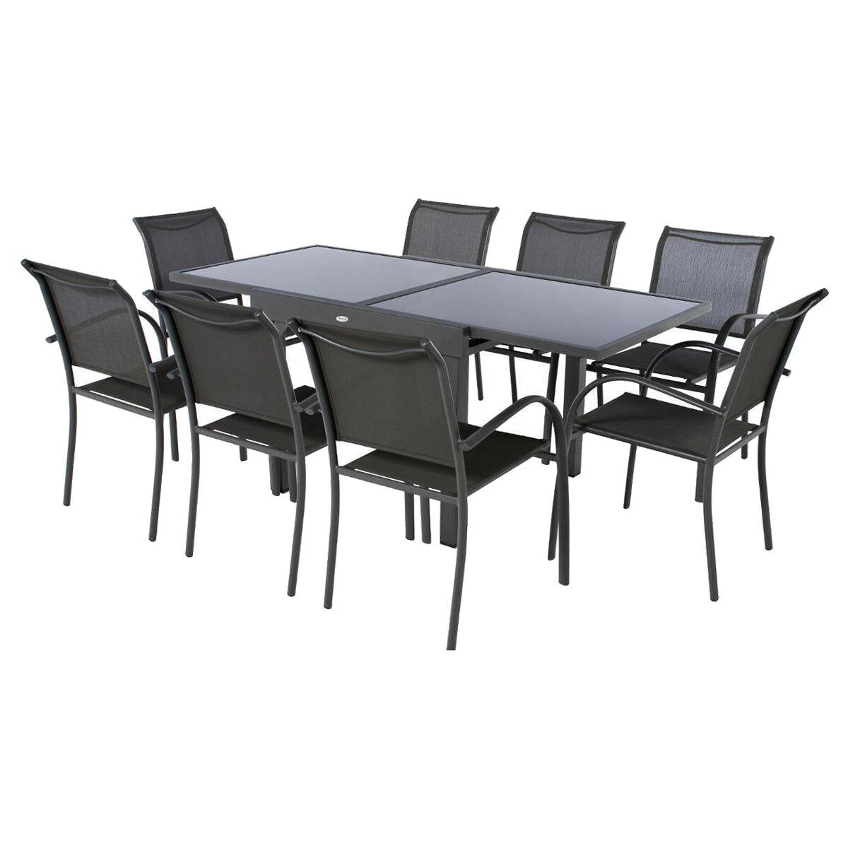 Mesa Extens&iacute;vel Piazza Cinza Graphite 90-180cm