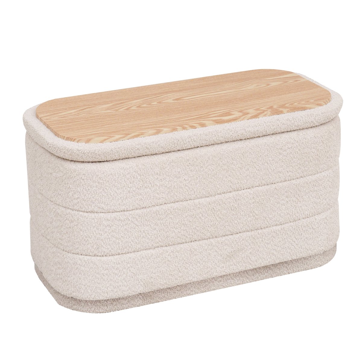Puf doble/mesa YORK beige 38x76cm