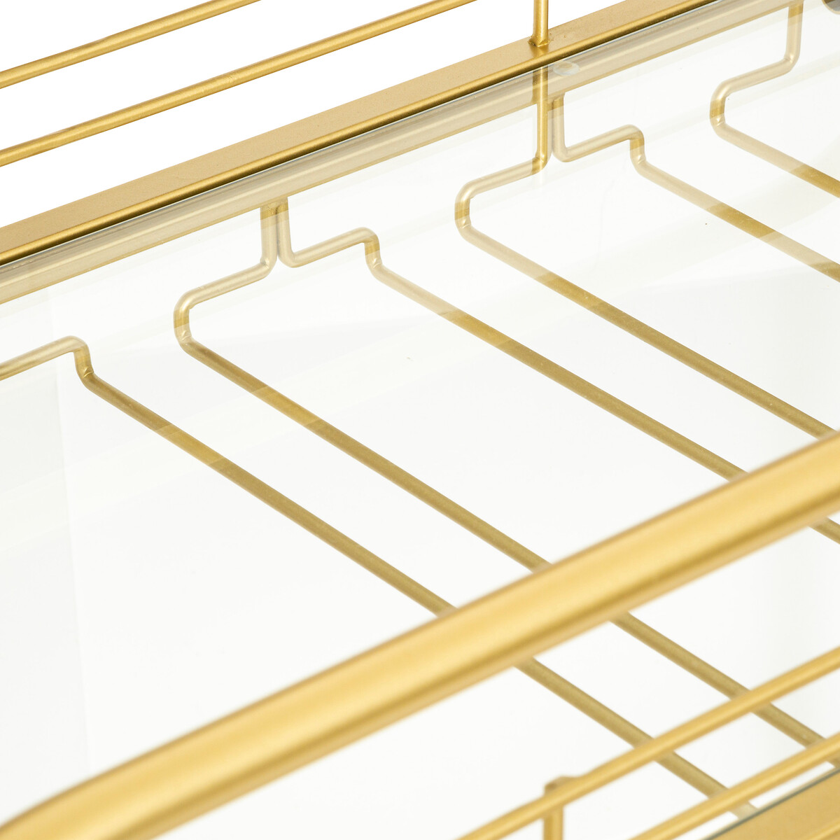 Carrinho De Apoio Dourado Em Metal Dolce Riviera