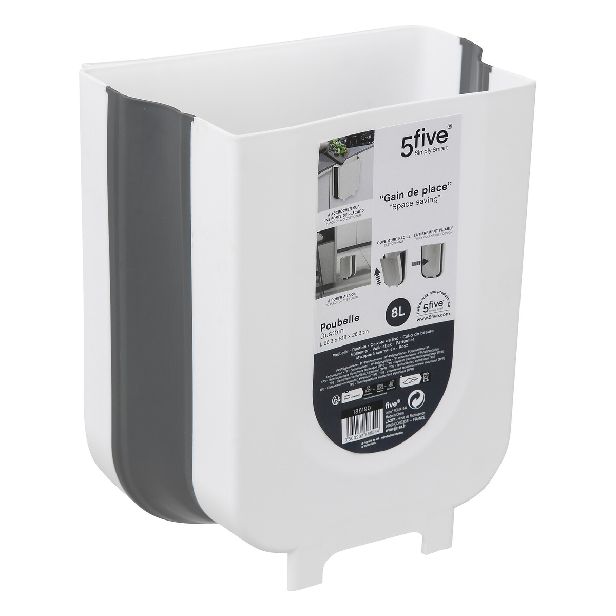 Cubo De Basura Ext. 8L 25.3x18x28.3Cm 