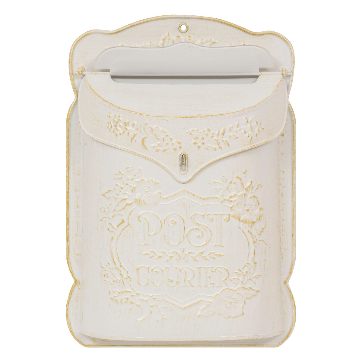 Buz&oacute;n de correo TINO de hierro blanco 28x9x40cm