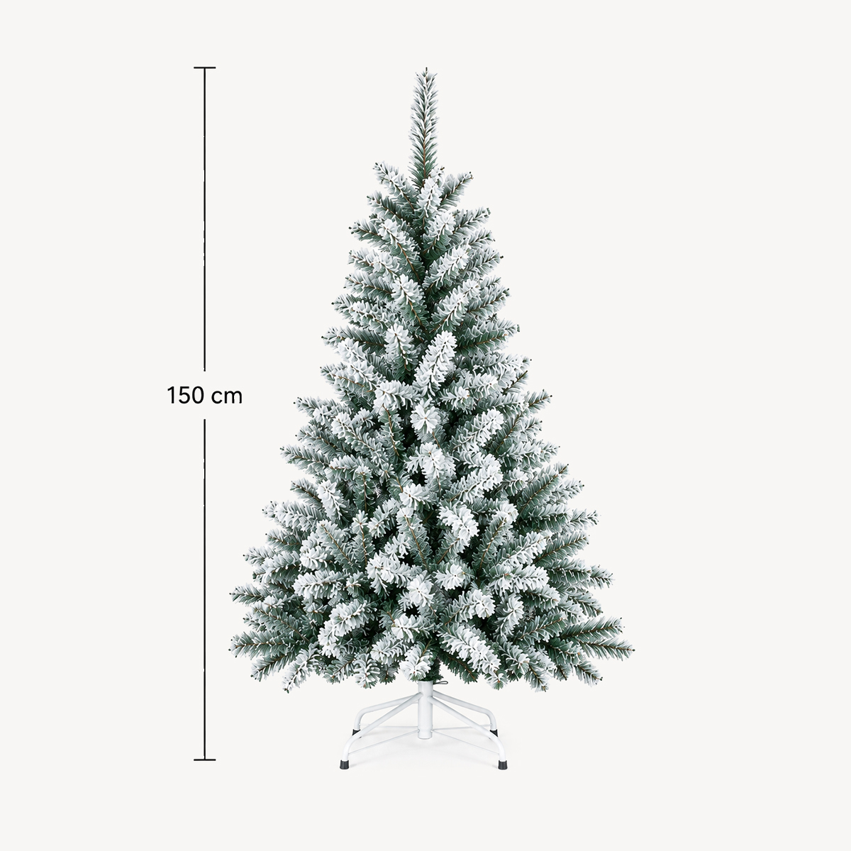 &Aacute;rbol de Navidad Floque Verde C/Efecto Nieve 150cm