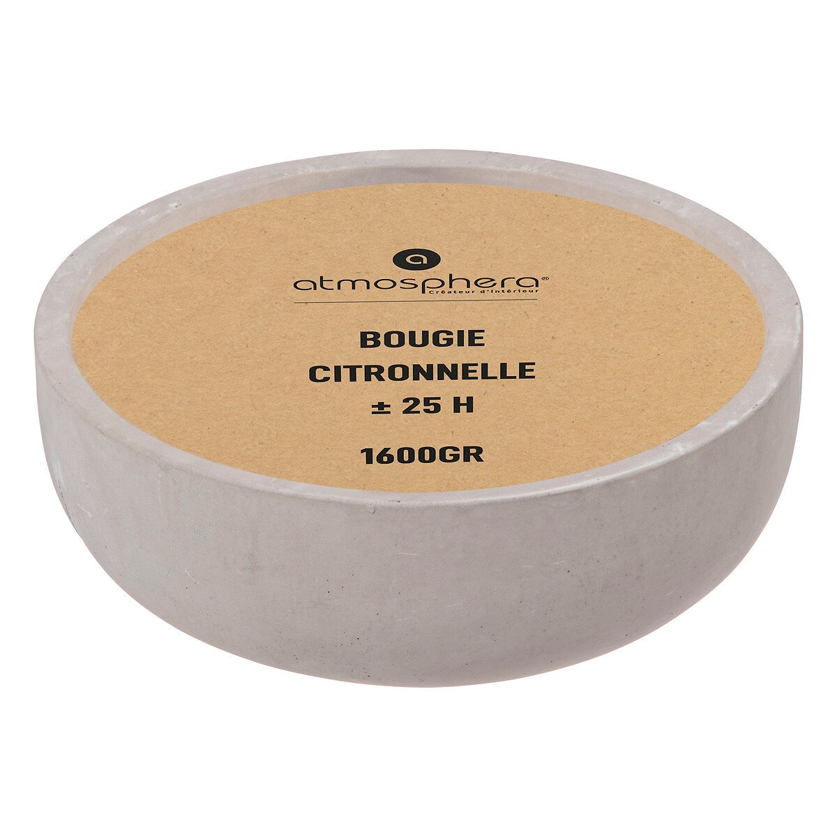 Vela Citronela 1600G En vaso De Cemento