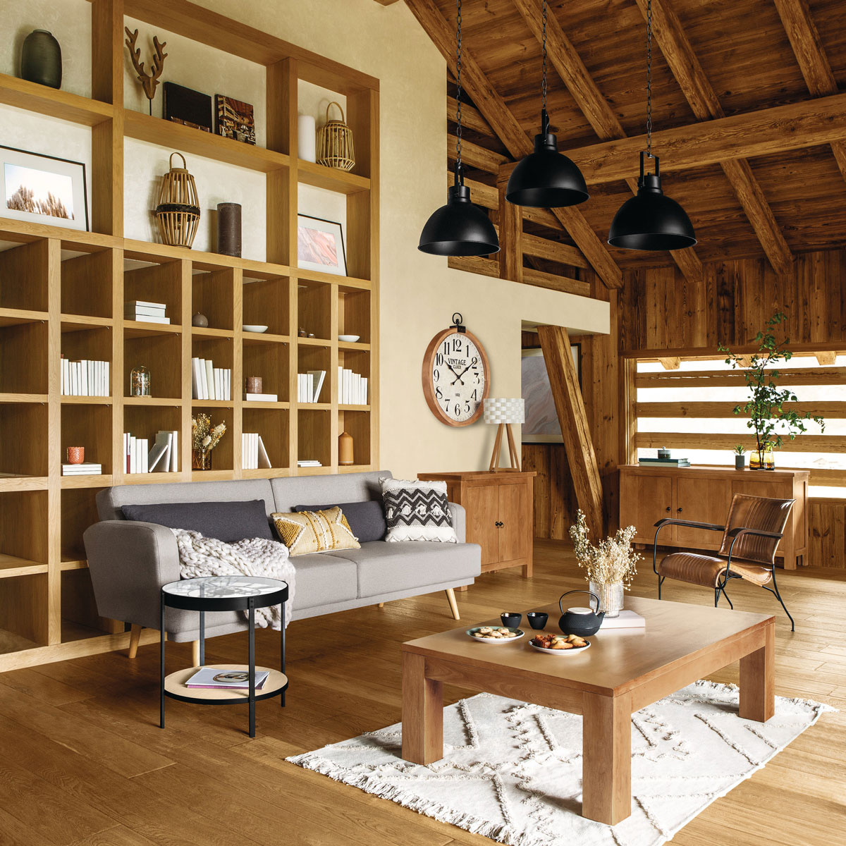 Mesa Auxiliar Mdf/Vidrio 50.5x49Cm