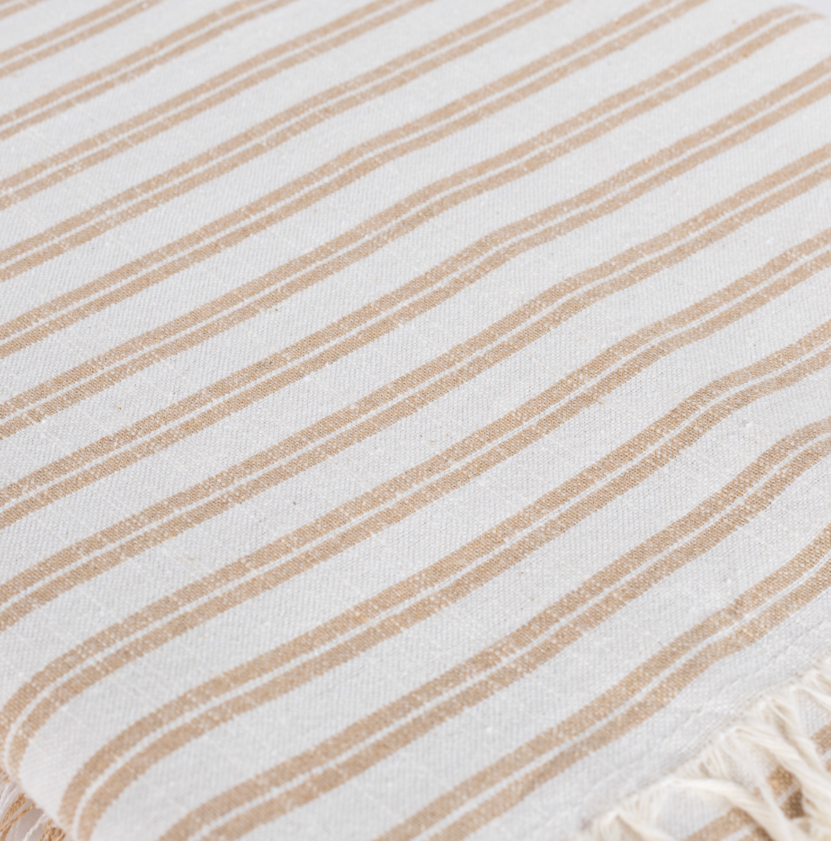 Mantel de mesa SLUB STRIPES beige 140x240cm
