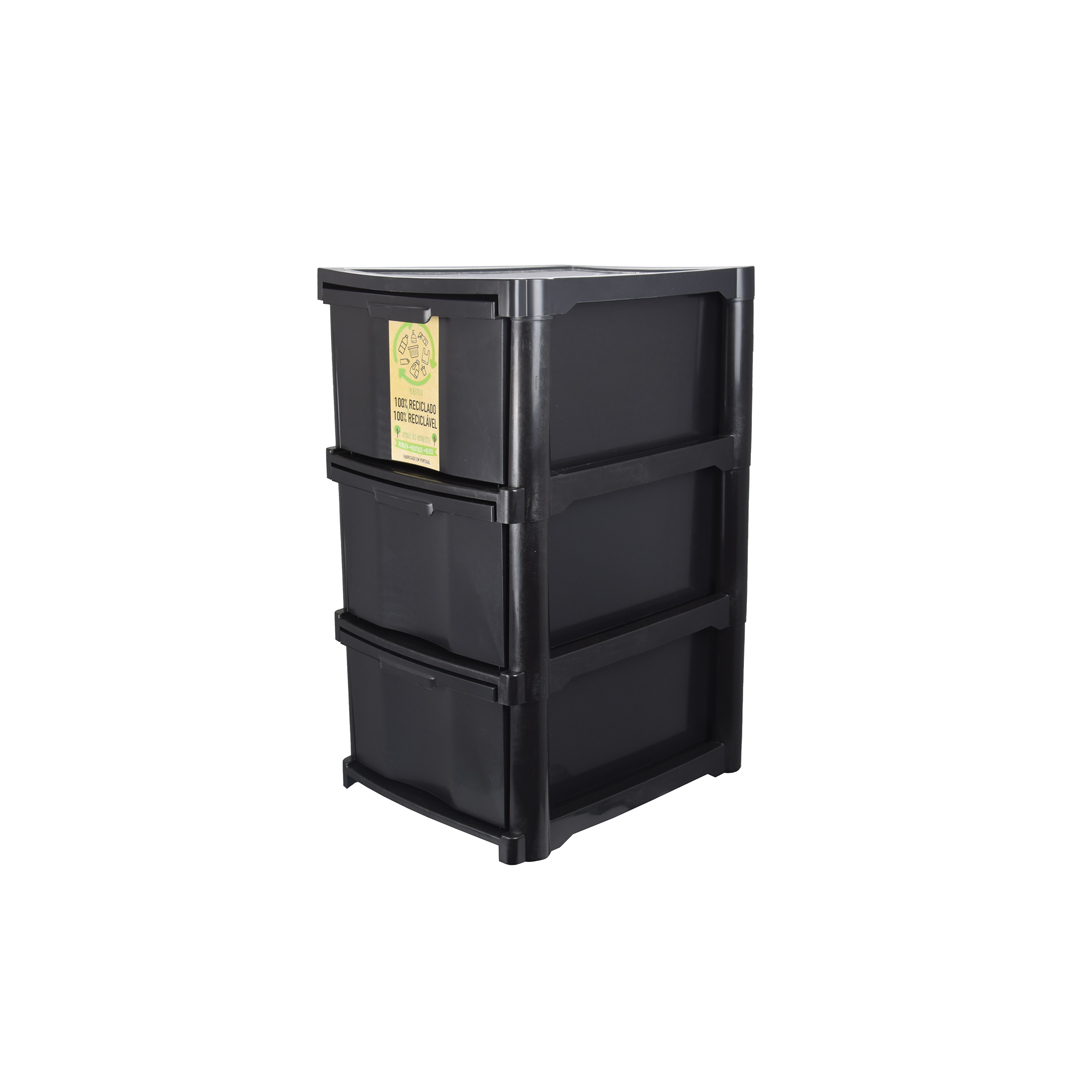 Organizador C/3 Cajones Pl&aacute;stico Recic.