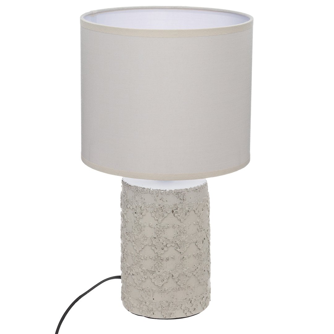 L&aacute;mpara De Mesa Melo Beige 33.5Cm