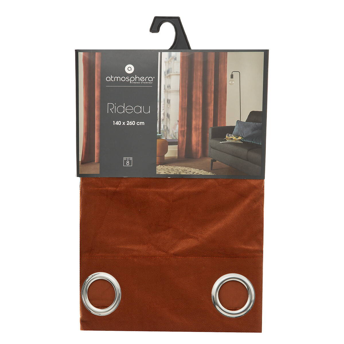 Cortina LILOU terracota 140x260cm