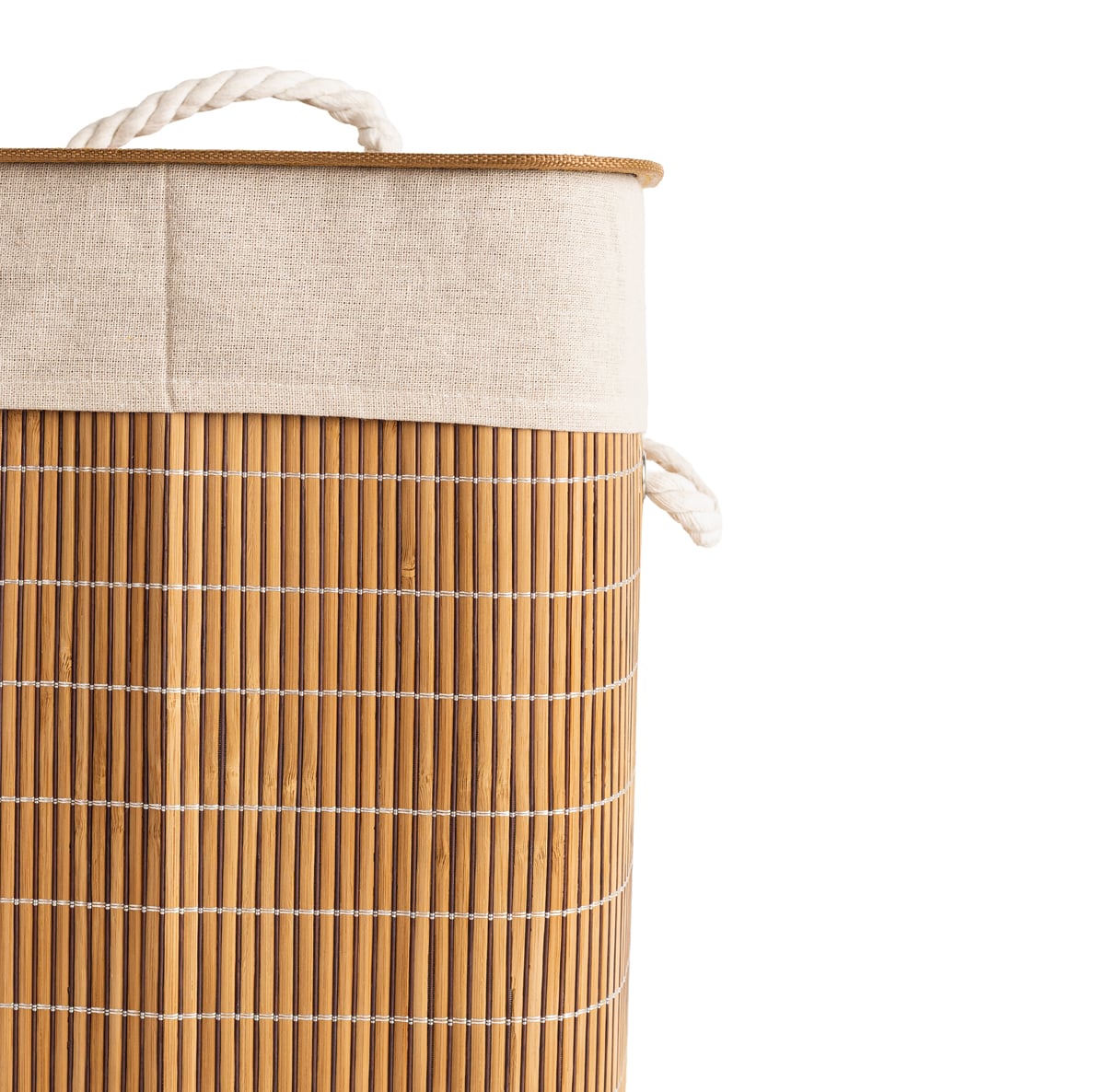 Cesto De Roupa WC Em Bambu