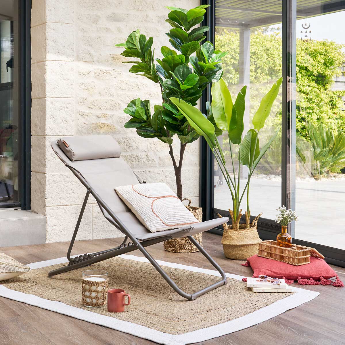 Sill&oacute;n relax JUBBA noisette y pralin&eacute;