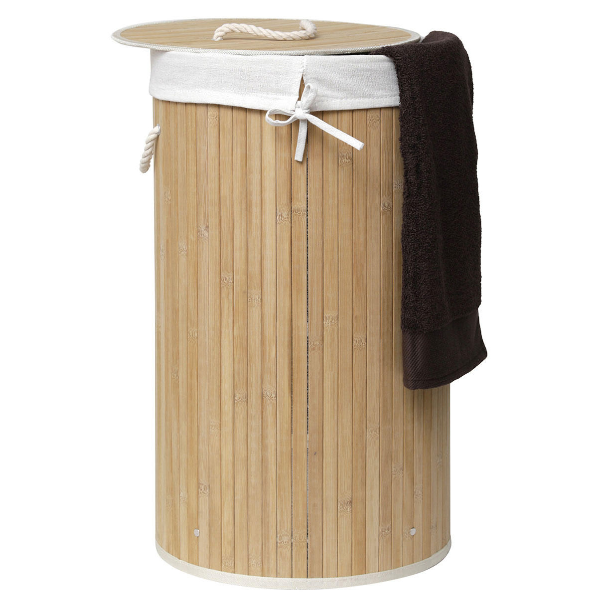 Cesto para colada redondo natural bamb&uacute;