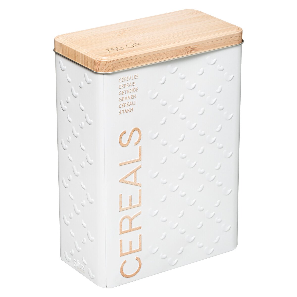 Caja P/Cereales Metal Scandi 17x9x24Cm