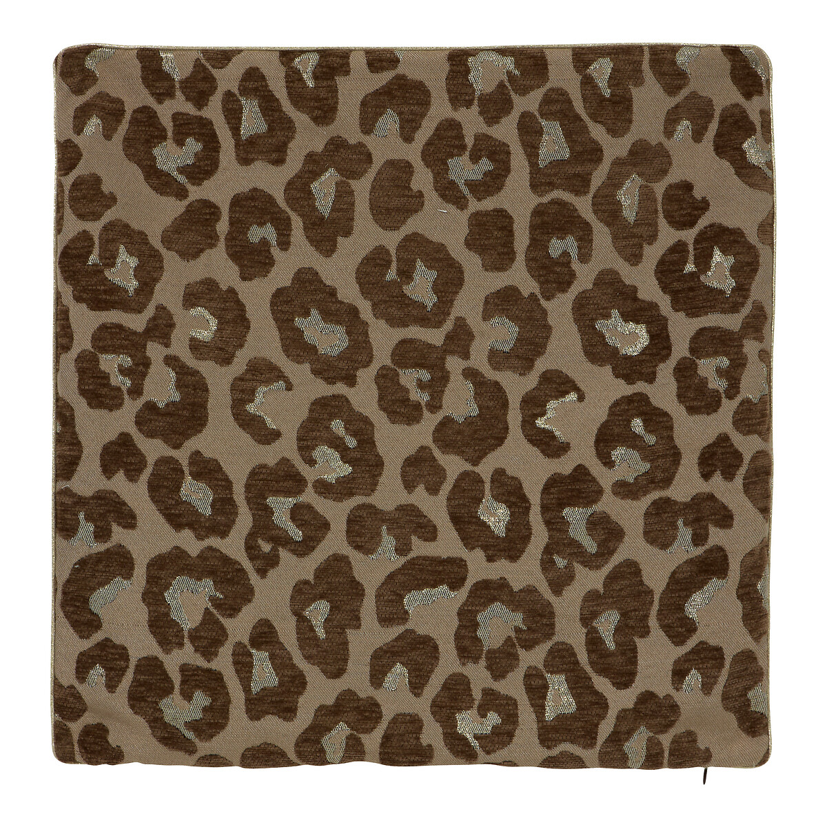 Funda para coj&iacute;n leopardo marr&oacute;n 45x45cm