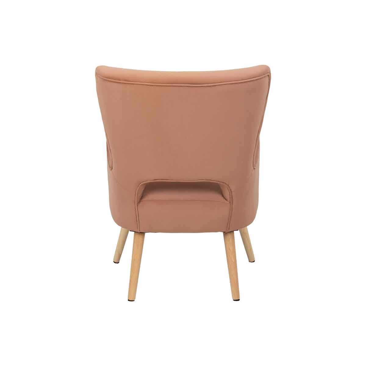 Sillón THOR rosa de terciopelo