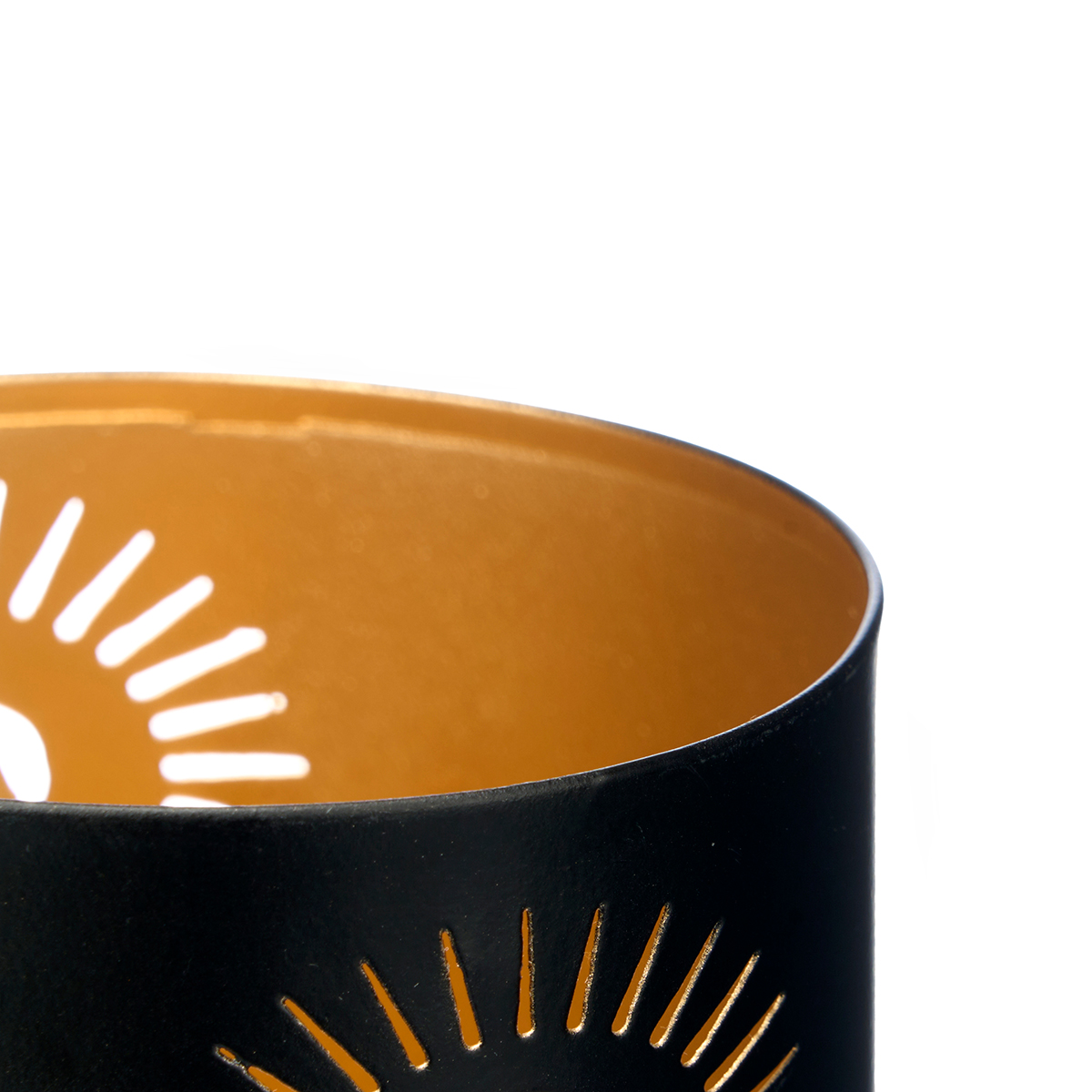 Portavelas buda negro y dorado