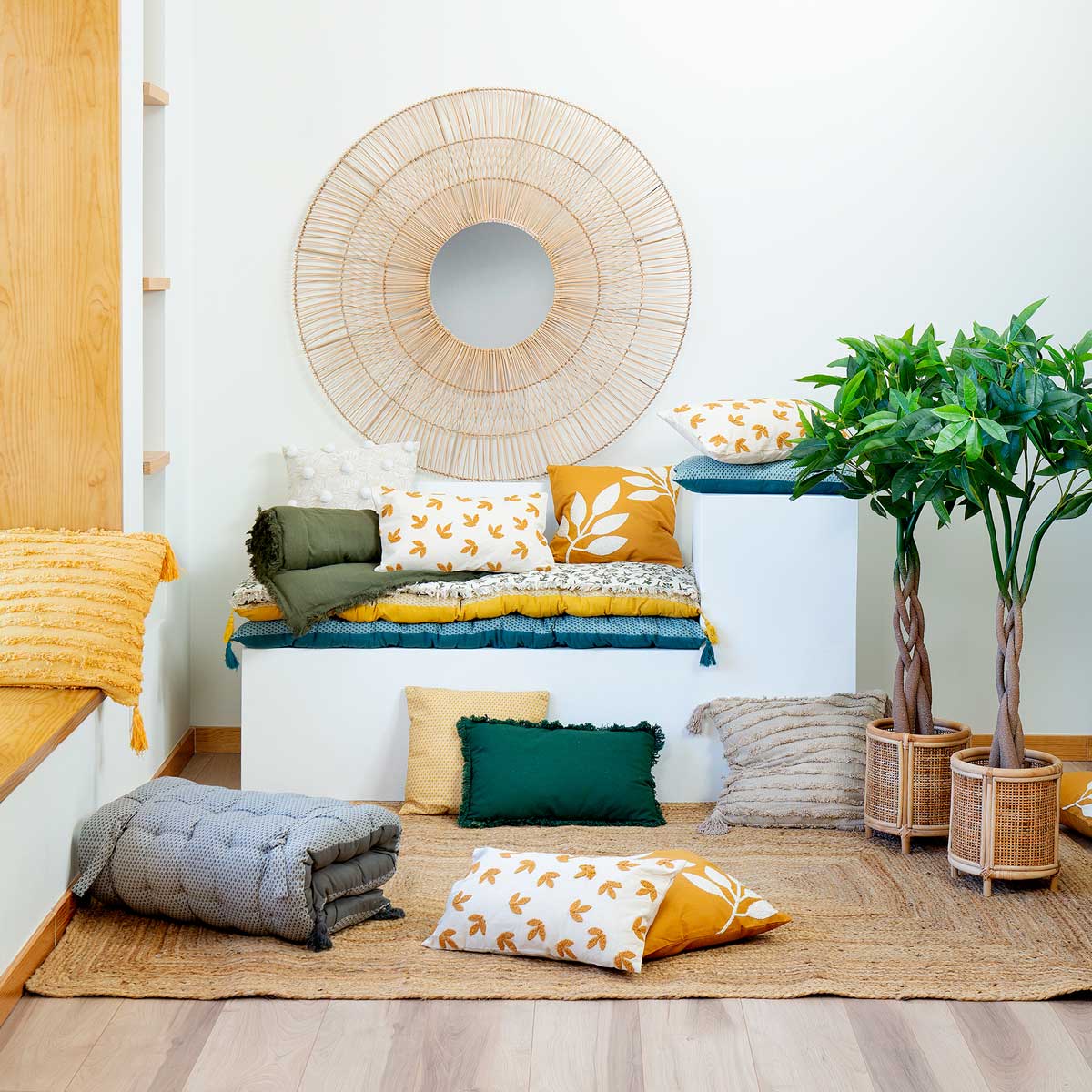 Espejo De Pared Caravane Beige 110Cm