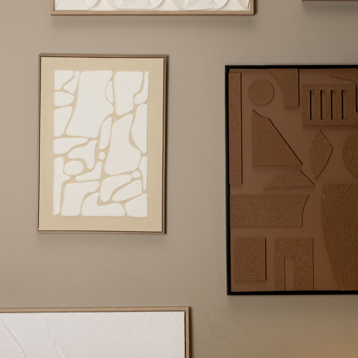 Cuadro decorativo 3D JILANI marr&oacute;n 90x60cm