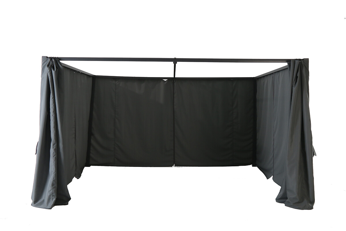 Cortinas para p&eacute;rgola palmera gris ardosia