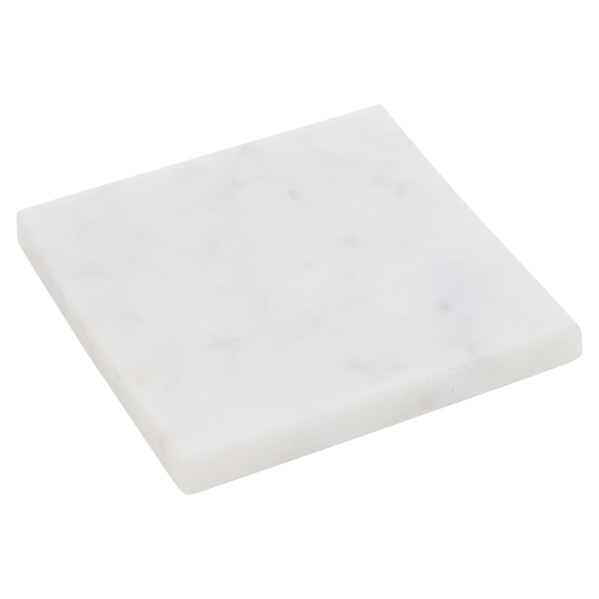 Juego de 4 posavasos blanco de m&aacute;rmol 10cm