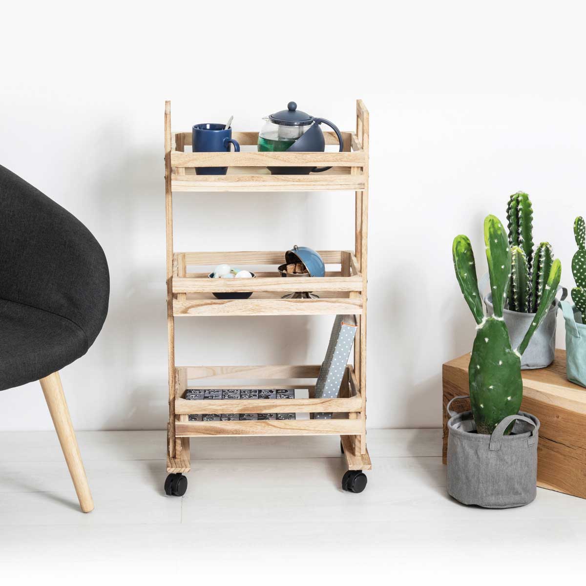 Armário De Arrumação Castanho Em Madeira