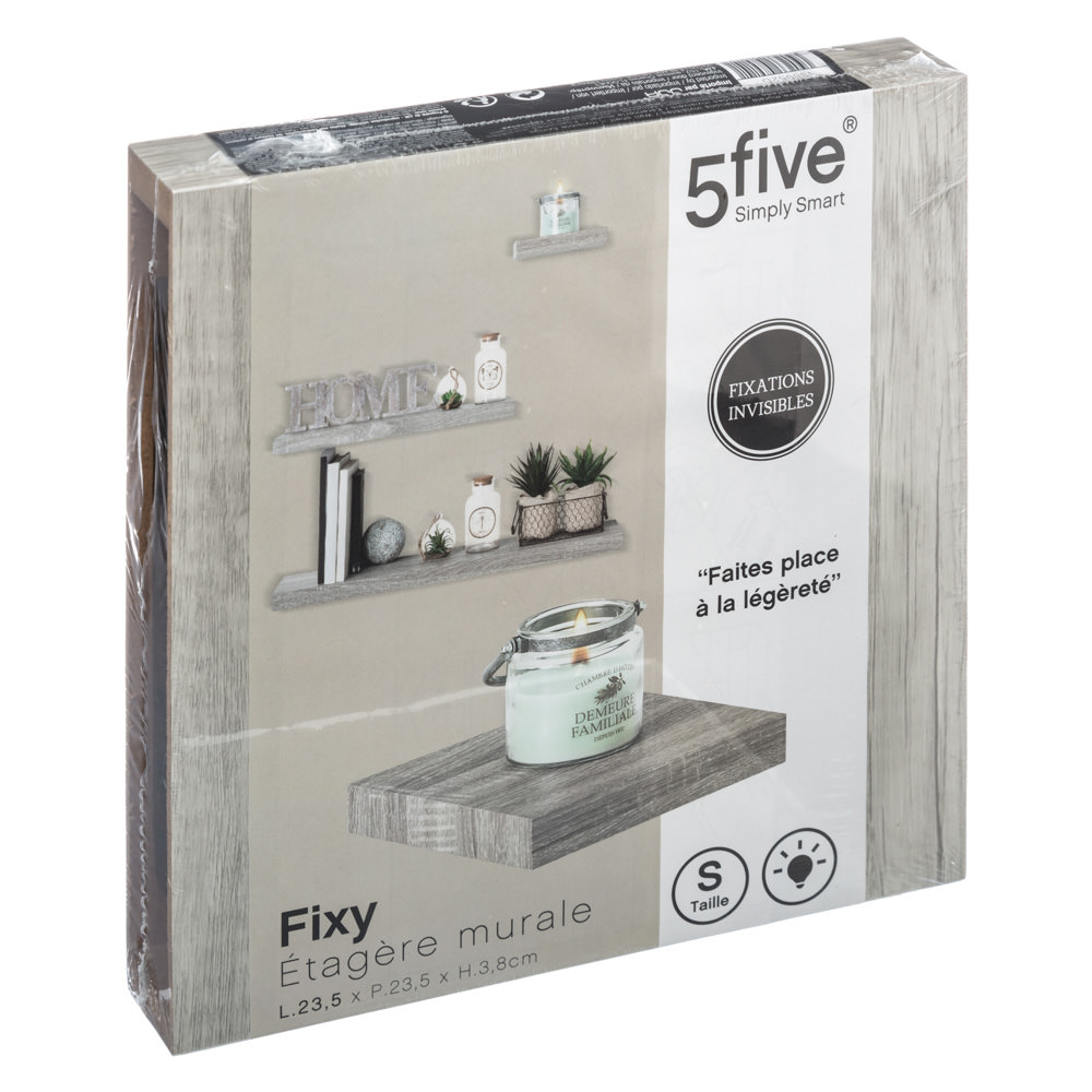 Estante Flotante Mdf Roble Gris