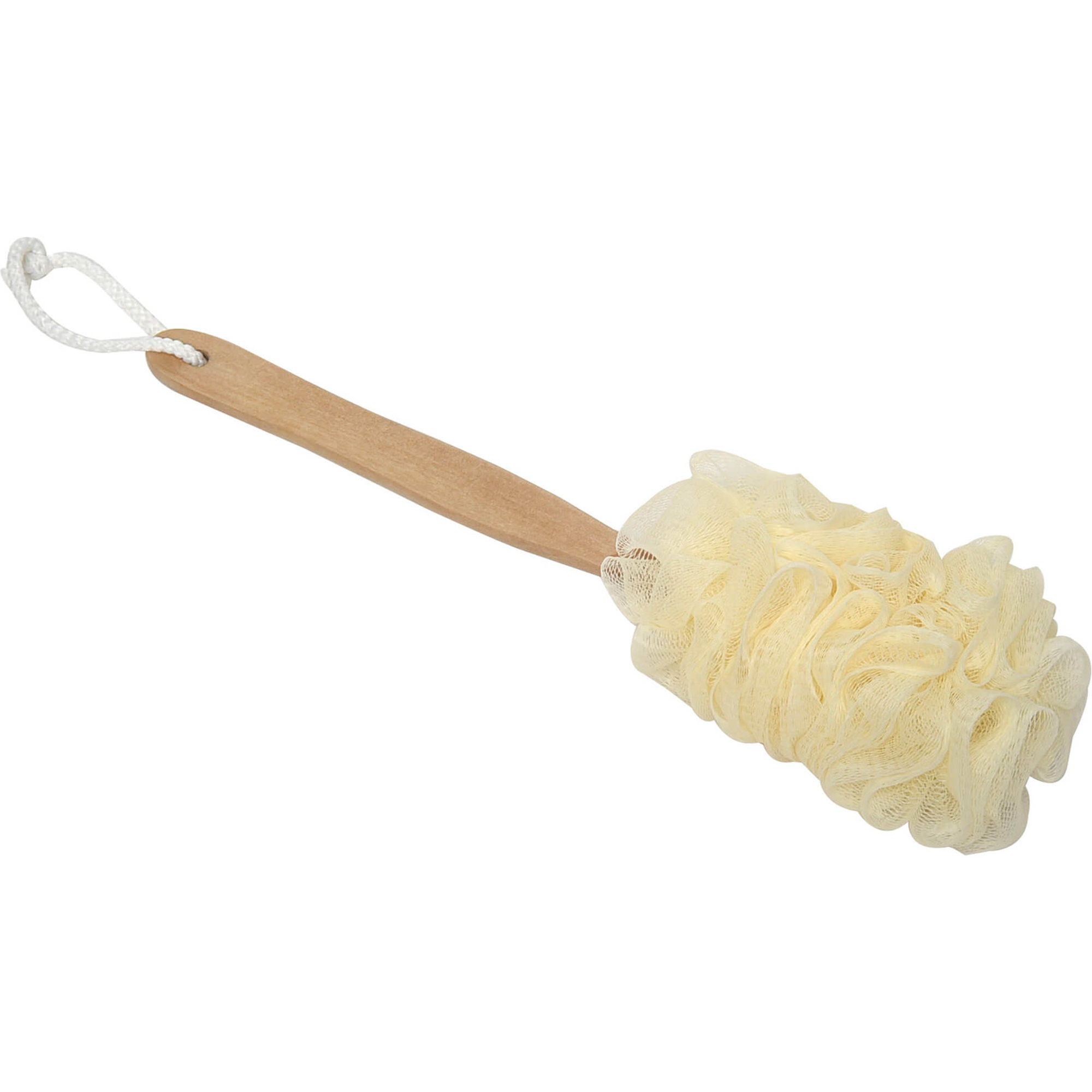 Esponja De Baño Flor Con Mango De Madera