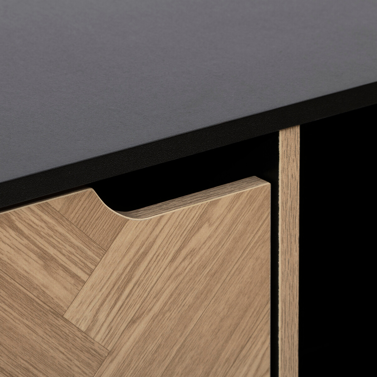 Estante mix CHEVRONS negro con 9 m&oacute;dulos