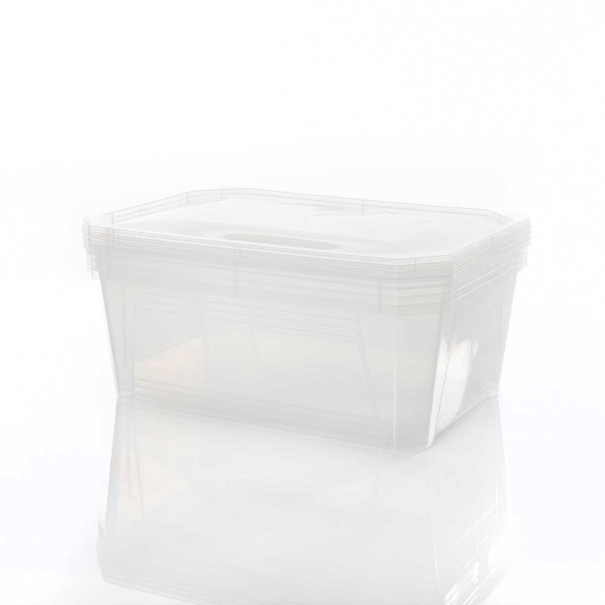 Juego 4 cajas de almacenaje transparentes 11l