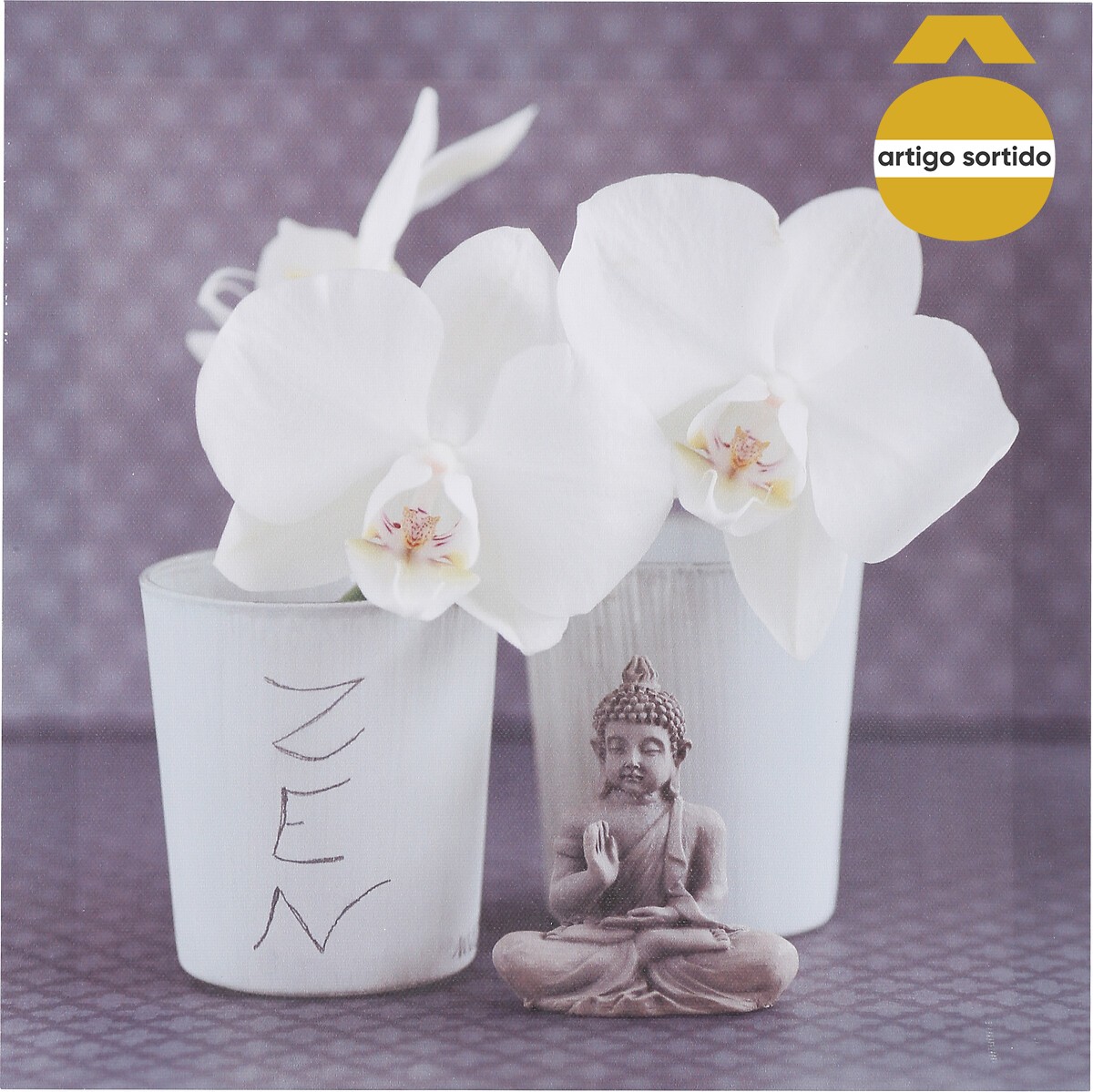 Quadro Decorativo Zen Flores 28x28cm