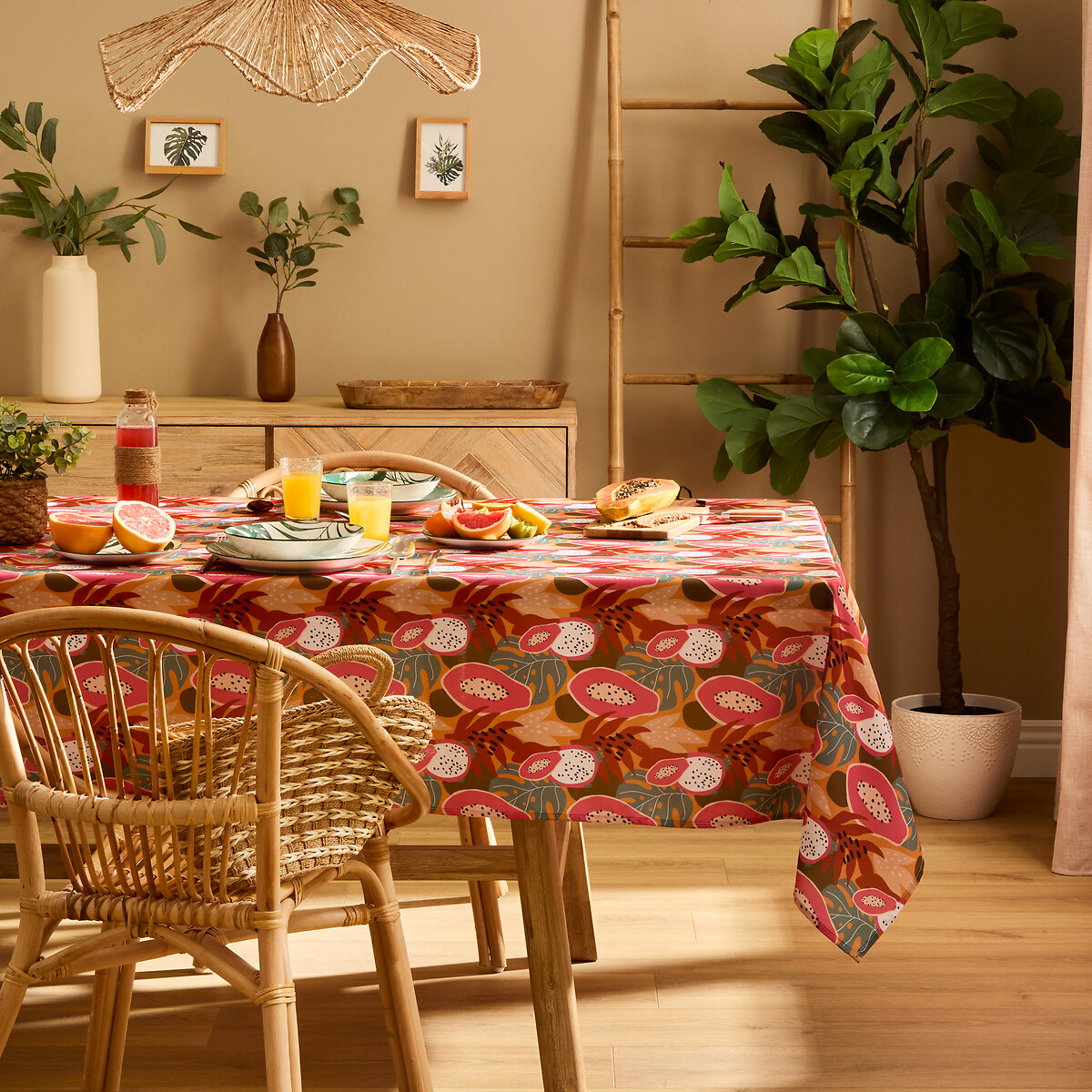 Mantel antimanchas TROPICAL 140x240cm