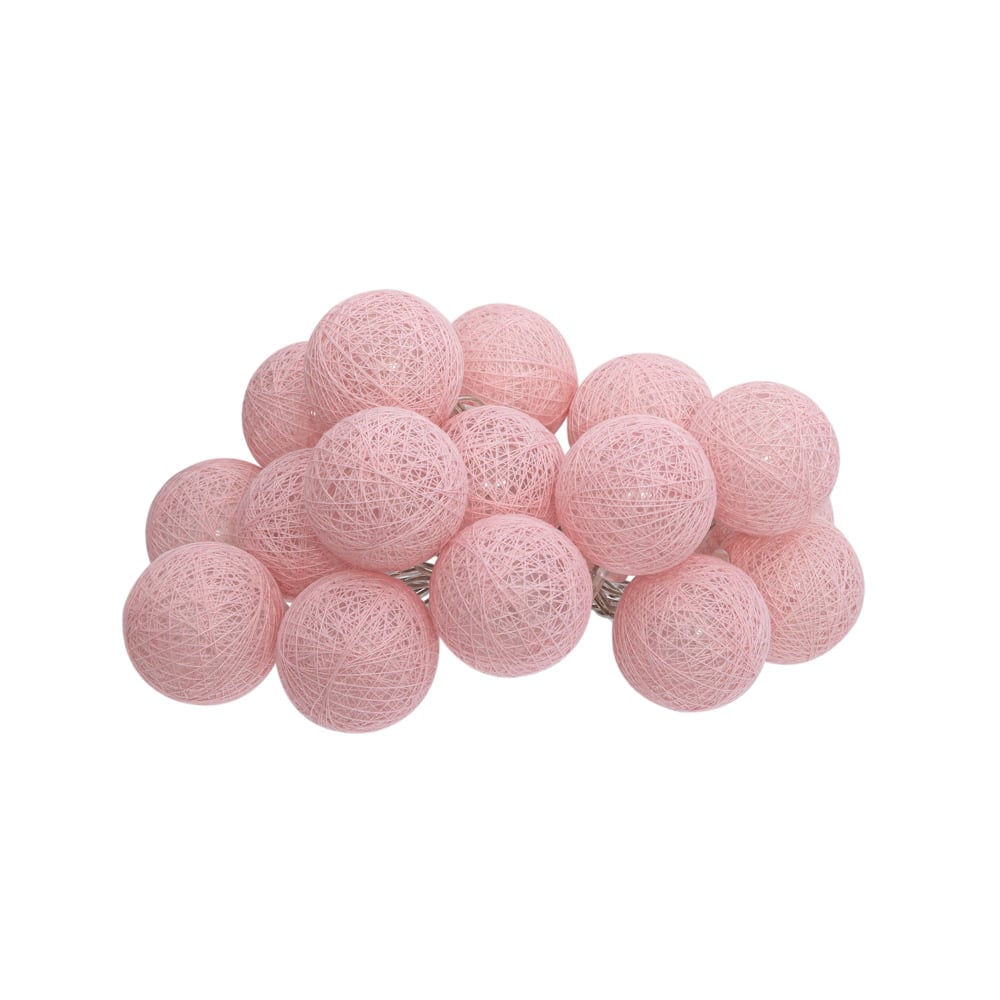 Conjunto De 16 Bolas Led Rosa 3,5cm