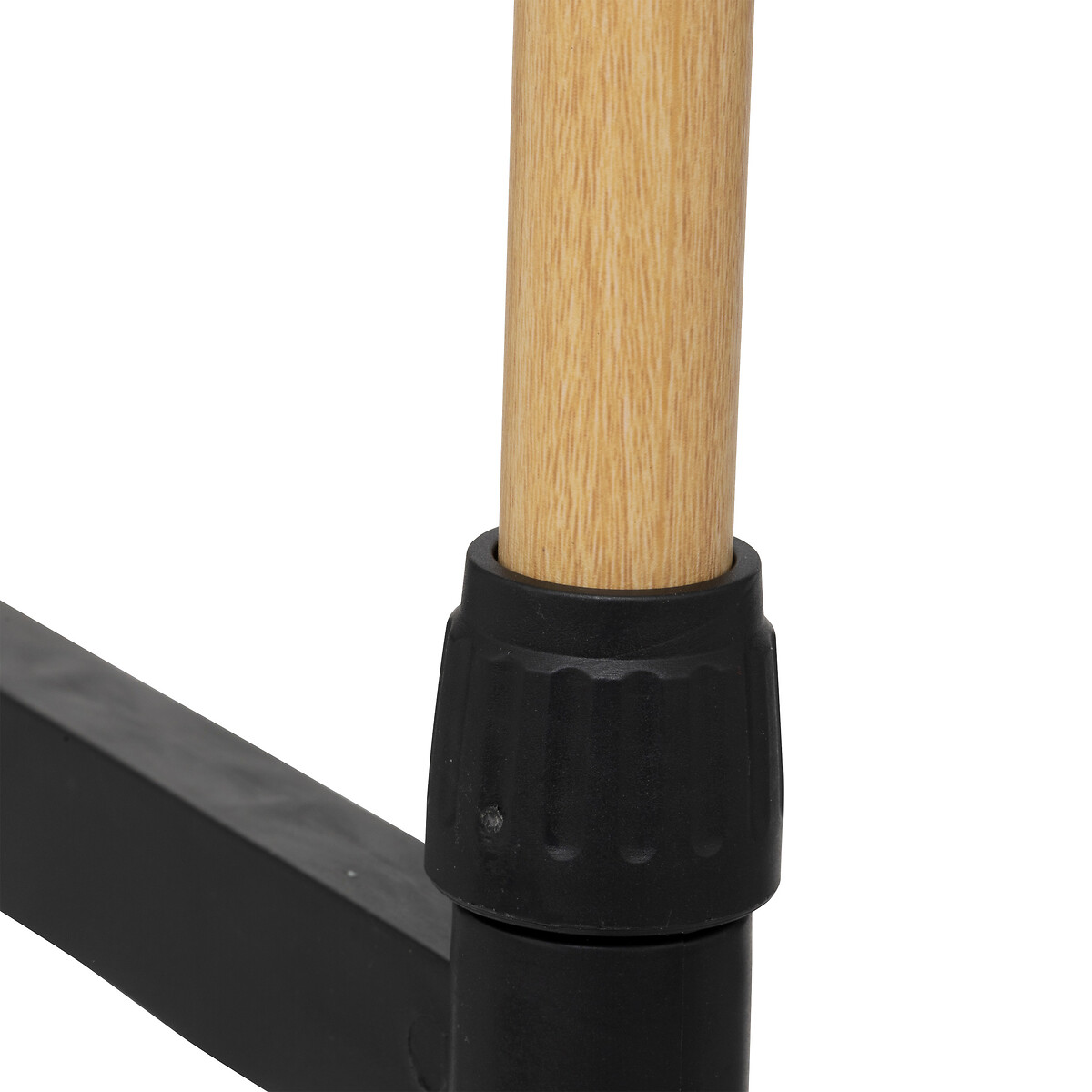 Perchero WOODY de metal blanco y negro