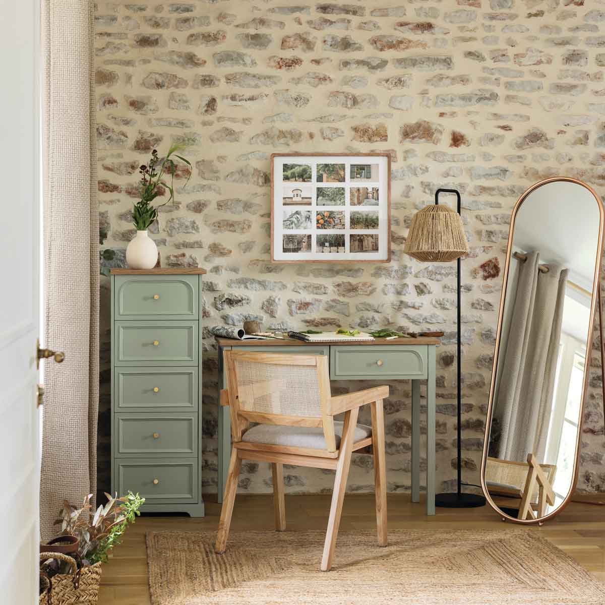 L&aacute;mpara de pie JILY beige 150cm