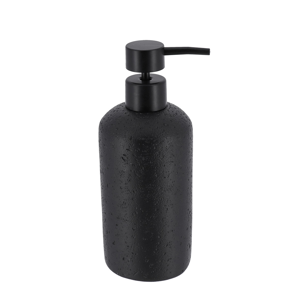 Dispensador Jabón Líquido Negro Efecto Piedra
