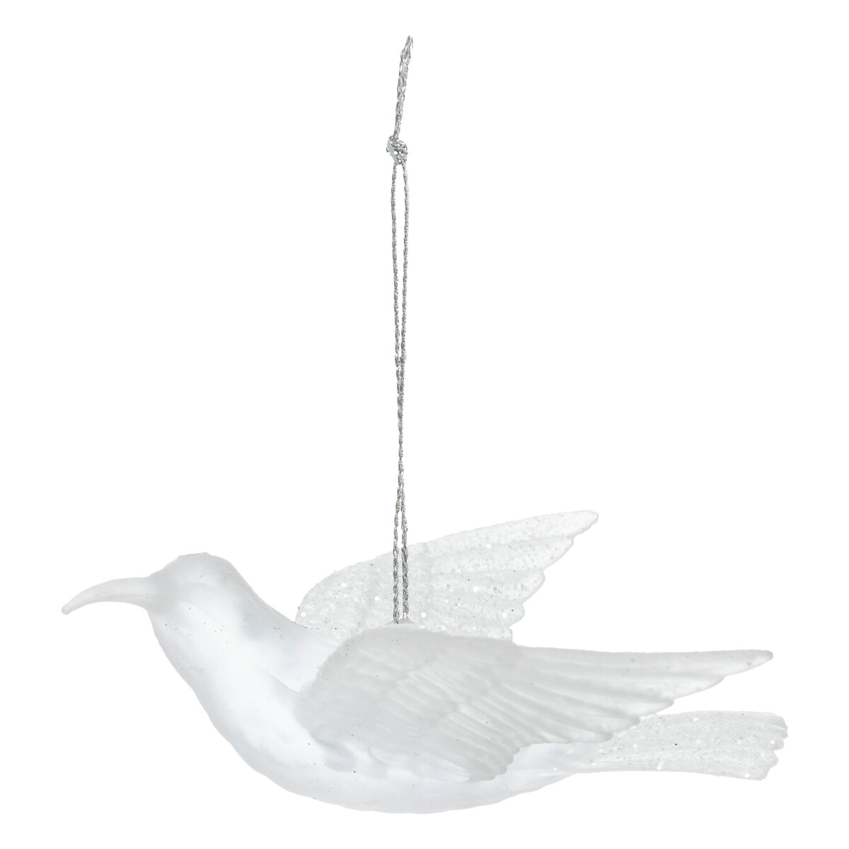 Adorno Forma De P&aacute;jaro Blanco 10x4x14cm
