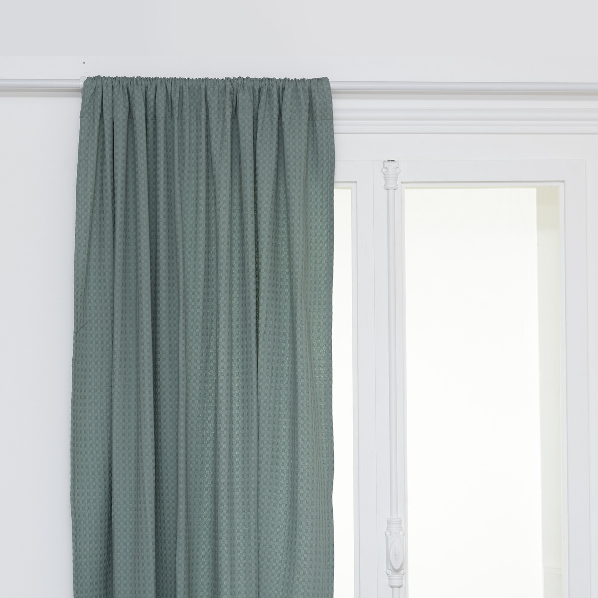 Cortina WIDDY HONEYCOMB verde de algod&oacute;n 130x260cm