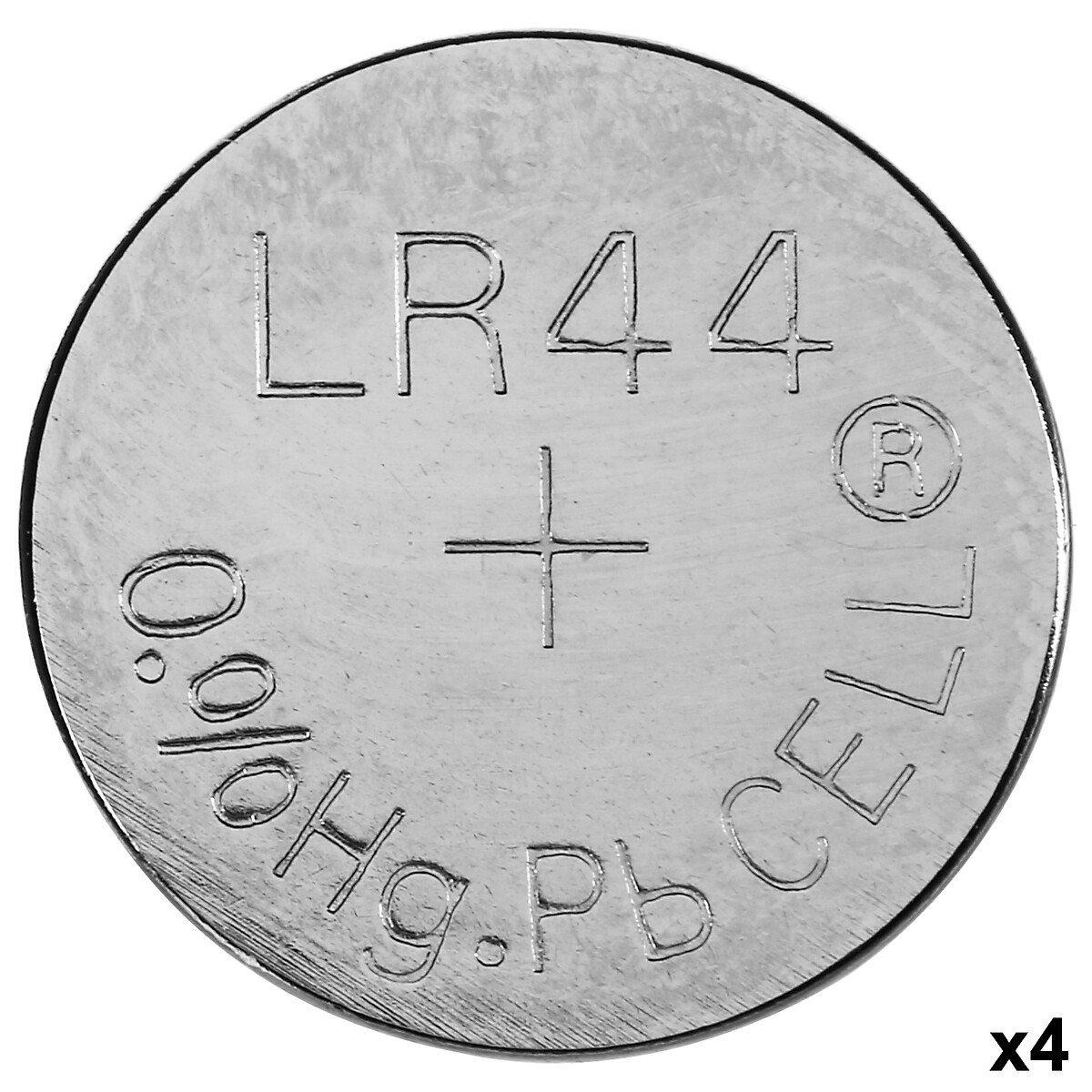 Juego de 4 pilas LR44 redondas
